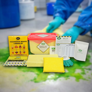 ชุดอุปกรณ์ดูดซับสารเคมีรั่วไหลอเนกประสงค์ ขนาด 10 ลิตร แบบกล่องใส สำหรับสารเคมีเหลว กรด ด่าง ป้องกันการรั่วไหล ควบคุมเหตุฉุกเฉิน ใช้ในห้องปฏิบัติการ เพื่อความปลอดภัย - Product Image 1