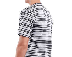 T-shirt Ringer Homme Personnalisé 100% Coton Streetwear 230g Grammage Lourd Col Côtelé Contrastant Coupe Ample Impression Numérique Décontracté - Product Image 2