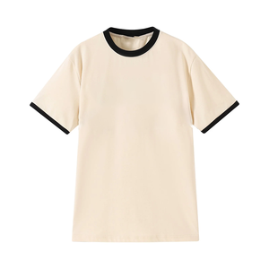 T-shirt Ringer Homme 2026 avec Logo Brodé Personnalisé – 100% Coton, Mode Décontractée Streetwear, Bordure Contrastante |   OEM respirant et doux - Product Image 1