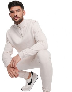 2021 Latest Design Men's Custom Zip Pullover Track Suit Men's Pullover Sweat Suit - Product Image 1