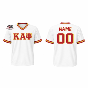 Camisetas Personalizadas de Fraternidad Griega para Hombre, Sublimadas, Tejido Ecológico de Spandex/Poliéster, Transpirable, de Secado Rápido, con Logotipo Frontal - Product Image 3