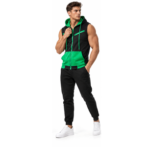 <b>Mens</b> <b>Sleeveless</b> Hoodie Premium Cotton Athletic Fitness Workout Apparel Manufacturer Private Label Wholesale Factory <b>Men</b> Hoodie - Product Image 5