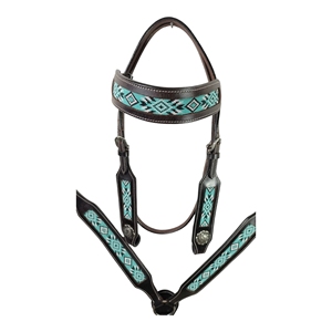 Manaal Enterprises Genuine Leather Western <b>Chaps</b> with Turquoise Inlay and Adjustable Buckle Closure for <b>Riding</b> Regular Fit - Product Image 3