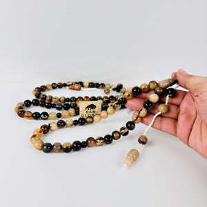 Corne blanche 33 perles chapelet de prière musulman Tasbih islamique religieux Misbah artisanat naturel arabe Tasbih - Product Image 6