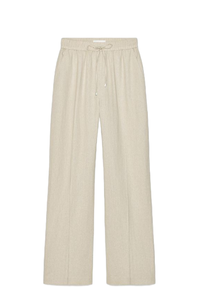 Pantalon de sport large beige en coton pour femme, coupe ajustée, idéal pour la course et l'entraînement – Meilleure vente, provenance Inde - Product Image 3