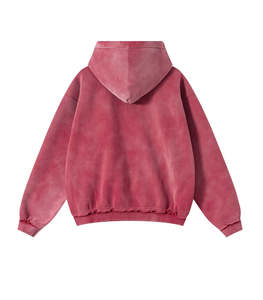 Sudadera con Capucha Vintage Lavada con Efecto Desgastado por el Sol, 100% Algodón, Felpa Francesa, Sudadera Gruesa sin Estampado, Sudadera de Alta Calidad, Fabricante OEM y ODM - Product Image 3