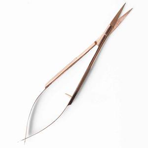 Tijeras de Manicura de Acero Inoxidable, Hoja Curva, Punta Afilada, Herramienta de Belleza Profesional, Mango de Cerámica, Cuidado de Uñas - Product Image 3