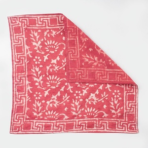 Pink Color Hand Made Blocks Printed Indian <b>Bandanas</b> for Women 100% Cotton Face Wrap Cover <b>Bandanas</b> - Product Image 5