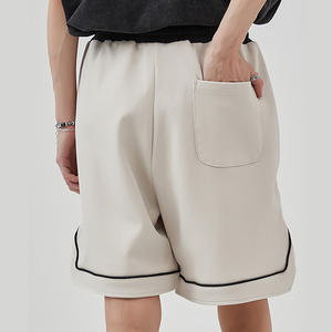 Summer New Style Fashion Contrast Color Casual Baggy Cotton <b>Shorts</b> Sport Basketball <b>Shorts</b> Men - Product Image 6