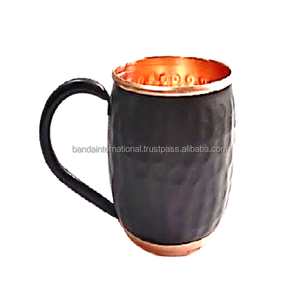 Taza de Cobre Puro Martillada con Diseño de Diamante, con Asa y Acabado Pulido, para Beber y Uso en la Cocina, Taza de Cobre a Prueba de Fugas - Product Image 3