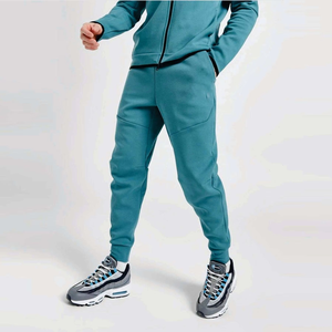 Ensemble de survêtement pour homme, couleur unie, à capuche, fermeture éclair intégrale, en molleton technique, respirant, style sportif, pour l'automne - Product Image 4