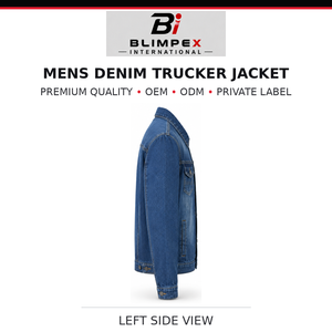 Veste en jean classique pour homme, coupe droite, col rabattu, simple boutonnage, style décontracté, en coton bleu, pour l'automne - Product Image 4