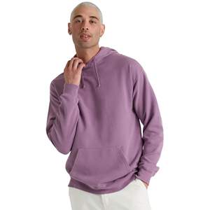 Sudadera con Capucha para Hombre de Alta Calidad, Color Morado, Talla Grande, con Estampado Puff, Hombros Caídos, Lisa, de Felpa Francesa de Algodón - Product Image 2
