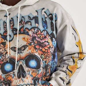 Fournisseur OEM de sweats à capuche personnalisés avec strass, sweat à capuche en coton avec décoration en strass, idéal pour la vente au détail et la vente en gros - Product Image 6