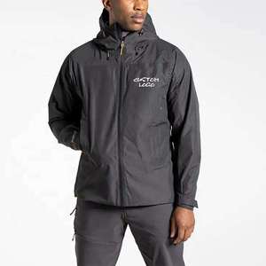 Men's Custom Logo Windbreaker <b>Jacket</b> <b>Waterproof</b> Outdoor Hooded Sportswear Lightweight Windproof Hiking Rain Coat Activewear - Product Image 1