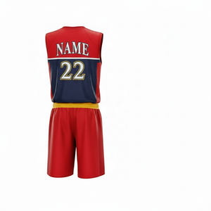 Conjunto de Uniforme de Baloncesto Personalizado 2026, Estilo Nuevo, Transpirable, Estampado, Sin Mangas, Colorido, Unisex, Top y Pantalones para Práctica - Product Image 3