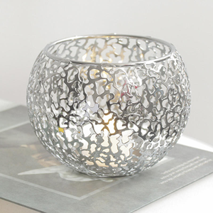 ที่ครอบเทียนโลหะเหล็กตกแต่งงานศิลป์สร้างสรรค์เรียบง่ายสไตล์เรโทรสำหรับอโรมาเธอราพีแบบโปร่ง - Product Image 4