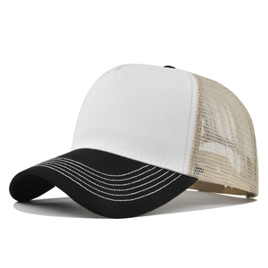 Cotton Mesh Trucker Hat Adjustable Snapback Baseball Cap Breathable Outdoor Style Classic Cotton Trucker Cap OEMODM - Product Image 3