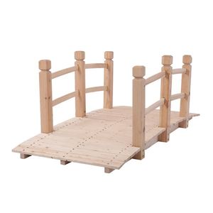 Piccolo Ponte Paesaggistico in Legno Anticorrosione, Colore Legno Naturale, Ponte ad Arco per Cortile e Esterni, per Paesaggistica e Pavimentazione - Product Image 5