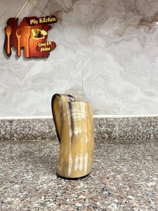 Most Selling Handmade Animal Style Drinking Horn Mug with Glossy Surface Portable for Parties & Events Viking drinking horn mug - Product Image 2