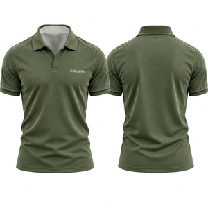 Camiseta Polo Verde Oliva Personalizada para Hombre, Algodón Piqué Premium, Manga Corta, Camisa Casual de Golf, Ropa al por Mayor OEM - Product Image 1