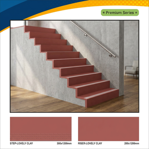 Abordable Antidérapant Mat Glacé Vitrifié Corps Complet Porcelaine Marchepied Riser Carreaux 300x1200mm Gris Escalier - Product Image 4