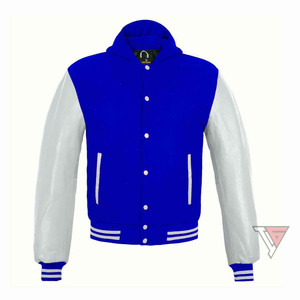 Custom Varsity <b>Jacket</b> Wool With <b>Leather</b> Sleeves High Quality <b>Winter</b> Bomber <b>Winter</b> <b>Jacket</b> Bomber <b>Jacket</b> - Product Image 2