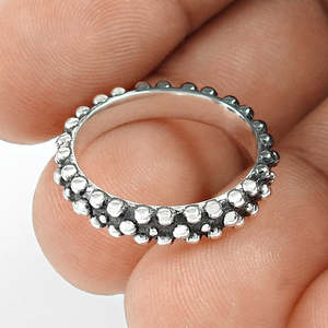 Handmade 925 Solid Sterling Oxidized <b>Plain</b> Silver <b>Ring</b> Boho Jewelry At Bulk Wholesale Price Perfect Daily-wear <b>Ring</b> For Girls - Product Image 2