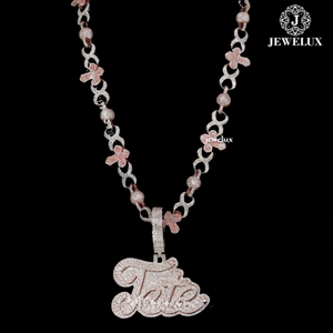 Pendentif de luxe très demandé en argent glacé, entièrement serti de diamants de laboratoire, bijou hip-hop, pièce maîtresse plaqué rhodium, Jewelux Indian - Product Image 1