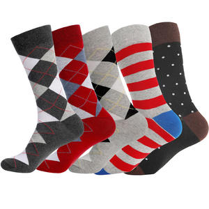 Chaussettes unisexes décontractées et confortables en coton jacquard tricoté en usine, style printemps - Product Image 1