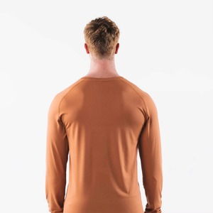 T-shirt en polyester délavé à l'acide, coupe oversize, manches longues, style streetwear, épais, pour la gym, impression de logo personnalisé, fournisseur OEM - Product Image 2