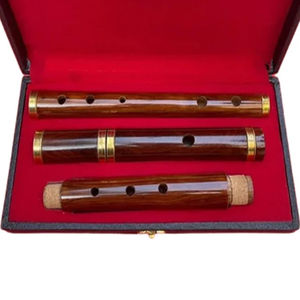 Flûtes en bois de palissandre faites sur mesure à prix de gros, flûtes en bois artisanales à vendre, flûtes en bois de palissandre en trois parties avec étui en bois - Product Image 6