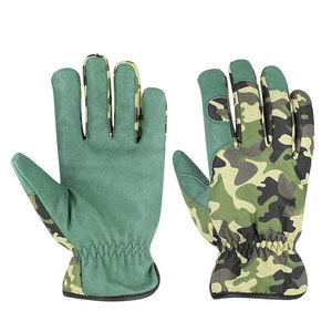 Camouflage Work <b>Gloves</b> PU Leather Anti-Slip Elastic Cuff General Purpose Safety <b>Gloves</b> - Product Image 1