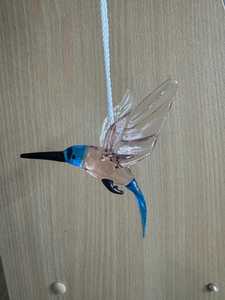 Figurine d'oiseau colibri en verre de Murano soufflé à la main, décoration animale, artisanat en verre soufflé, design artistique - Product Image 5