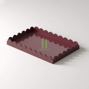 Bandeja de laca artesanal de Vietnam con hermosos detalles artesanales para café, repostería o joyería a precios de fábrica. - Product Image 5