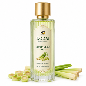 Huile Essentielle de Citronnelle du Tamil Nadu 100% Pure et Naturelle de Qualité Supérieure, Distillée à la Vapeur, pour Aromathérapie et Soin du Visage, par Kodai Global Export - Product Image 1