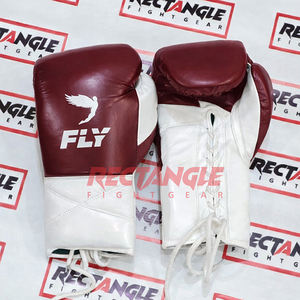 Fabrication en usine de gants de boxe sur mesure, 100% cuir véritable, professionnels, à lacets. - Product Image 3