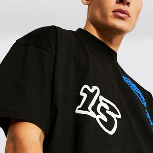 T-shirt en coton pour homme avec strass colorés, transfert de strass, personnalisable - Product Image 2