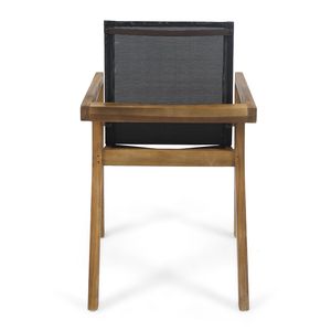 Set da Pranzo Moderno da Esterno in Legno di Acacia, 7 Pezzi: 6 Sedie e 1 Tavolo Grande per Giardino, Prato o Terrazza - Product Image 5