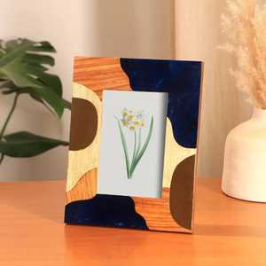 <b>Black</b> Resin Marbled Picture <b>Frame</b> Wooden Inner Border Tabletop <b>Photo</b> <b>Frame</b> Wholesale Custom Artisan Framing - Product Image 2