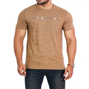 T-shirt pour homme à la mode de première qualité OEM T-shirt surdimensionné à épaules tombantes Impression personnalisée T-shirt personnalisé d'été vierge durable