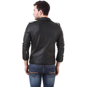 Genuine Sheep Skin Leather Men's Winter <b>Jacket</b> High Quality Custom Design Stand Collar <b>Canvas</b> Zipper Solid Finished Breathable - Product Image 5