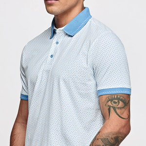 เสื้อโปโลชายสำหรับตีกอล์ฟ ผ้าฝ้าย 100% ระบายเหงื่อได้ดี แขนสั้น ทรงเข้ารูป แห้งเร็ว มีปก พิมพ์ลาย สีพื้น เสื้อเชิ้ตทันสมัย - Product Image 2