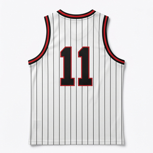 Ensemble d'uniformes de basketball personnalisés haut de gamme par sublimation, maillots sans manches en mesh respirant à séchage rapide, unisexe, pour l'entraînement sportif - Product Image 2