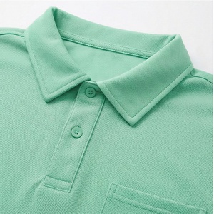 เสื้อโปโลชายลายเรียบ ผ้าโพลีเอสเตอร์ 100% น้ำหนัก 220 กรัม ผ้าถักระบายอากาศดี บริการ OEM ออกแบบโลโก้ด้านหน้า - Product Image 4