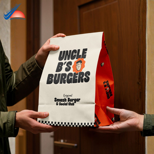 Sac en papier de qualité alimentaire personnalisé | Impression de sacs à emporter pour restaurants - Product Image 2