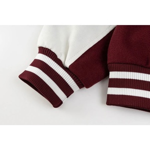 แจ็กเก็ตหนังสำหรับผู้ชายมาใหม่เสื้อนอกบอมเบอร์สไตล์เบสบอลตัวอักษรคลาสสิก - Product Image 4