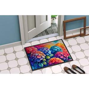 พรมเช็ดเท้ากันลื่นสำหรับทางเข้าประตูหน้าประตูไฮเดรนเยียในร่ม/กลางแจ้ง24H x 36W - Product Image 4