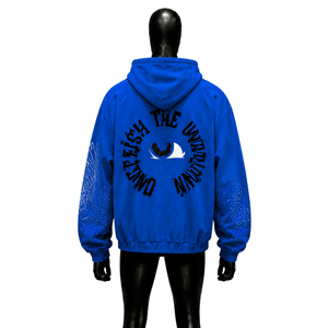 เสื้อฮู้ดดี้สีน้ำเงินพรีเมียม ทรงโอเวอร์ไซส์ พิมพ์ลายแบบซับลิเมชั่น มีกระเป๋า สวมใส่สบายๆ ในฤดูหนาว ใช้ได้ทุกวัน เสื้อผ้าทันสมัย คุณภาพสูง 100% - Product Image 2