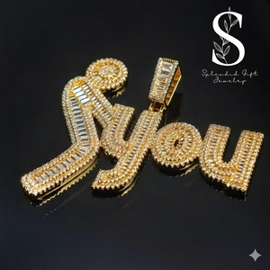 Joyería Hip Hop Personalizada de Fabricante, Colgante de Diamantes F You, Accesorios de Plata S925 con Incrustaciones de Moissanita para Hombre - Product Image 1